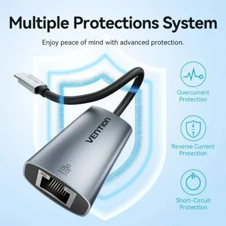 Vention Adaptador USB Tipo C a RJ45 1000Mbps CFPHB Ethernet Gigabit Vention Adaptador USB Tipo C a RJ45 1000Mbps CFPHB Ethernet Gigabit